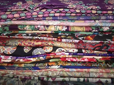 ASIAN Chinese Japanese ORIENTAL Flower Cotton Fabric U-Pick 1/2 Yd Or As Listed • $3.95