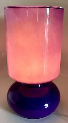 Vintage Ikea Purple Glass Lykta Table Lamp • £22.80