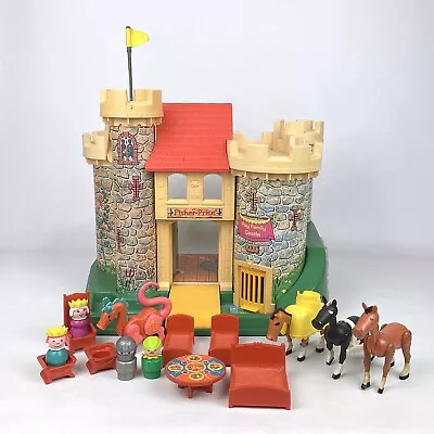 VTG 1970s Fisher Price Play Family Castle #993 Little People W/ Accessories • $149.99