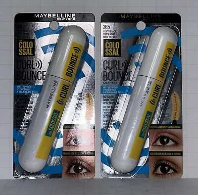 Maybelline The Colossal Curl Bounce Mascara Waterproof #365 Very Black Lot Of 2 • $14.95