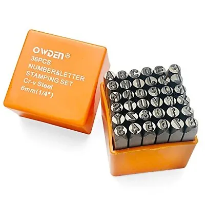 Professional 36Pcs. Steel Metal Stamp Set1/4” 6mmSteel Number And Letter Punc... • $27.56