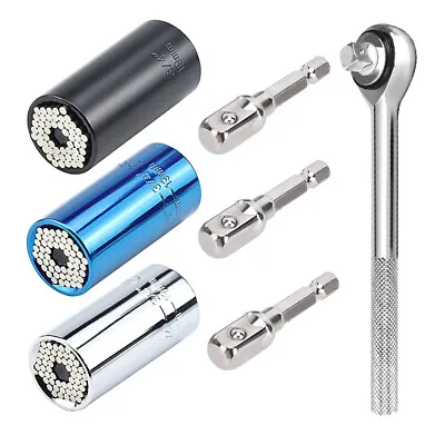 Universal Socket Wrench 7mm - 19mm Magical Power Grip Multi Tool Drill Adapter • $20.99