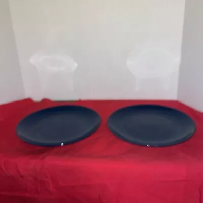 Ikea Of Sweden Navy Blue8.25  Salad Luncheon Plates Set Of 2 See Pics-estateFind • $9.90