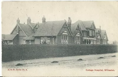 MIDDLESEX WILLESDEN COTTAGE HOSPITAL C.1905  BLACK AND WHITE POSTCARD • £6