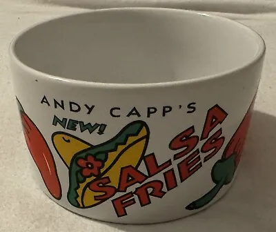 Vintage Andy Capp’s Salsa Fries Coffee Mug Snack Chili Pepper Sombrero 2.5” Rare • $57