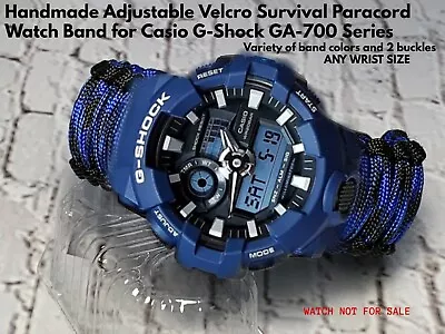 Casio G-Shock GA-700 Series Adjustable Paracord Survival Watch Band • $69.74