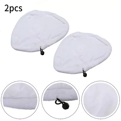 White Cleaning Pads Cover For For Steam Mop Easy Maintenance (2pcs) • $18.90