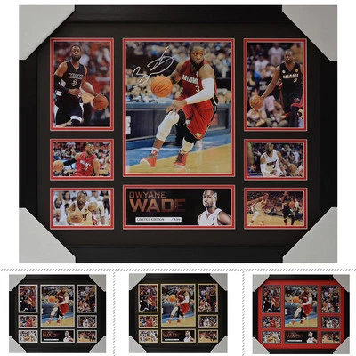 $108 • Buy Dwyane Wade Signed Framed Memorabilia Limited Edition V1 - Multiple Variations