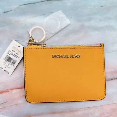 MICHAEL KORS Jet Set Travel Small Coin Pouch ID Holder Wallet / Jasmine Yellow • $35