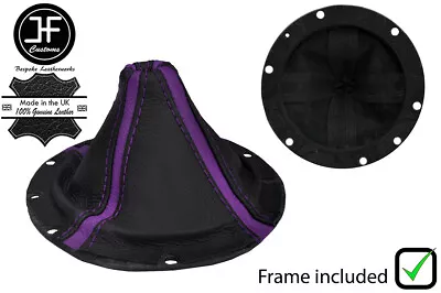 Black&purple Stripe Lthr Manual Shift Boot + Plastic Frame For Dodge Viper 03-06 • $296.94