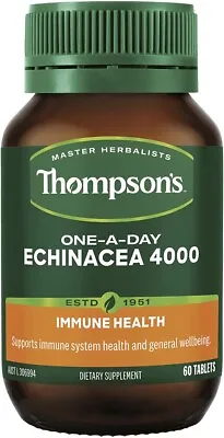 Echinacea 4000mg One-A-Day 60 Tablets Thompsons • $52.23