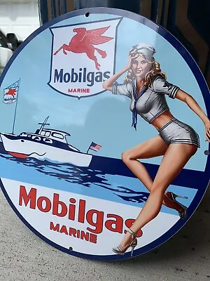 Special 2  Sign “list Mobil Mobilgas Marine Metal Heavy Steel Quality Sign • $99