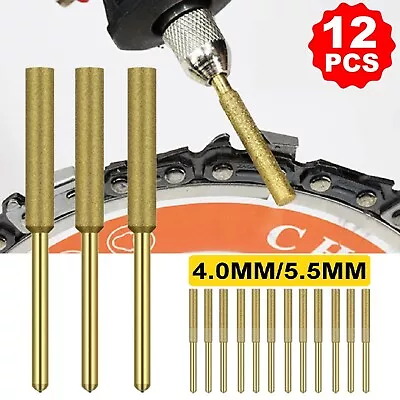 12PCS Diamond Chainsaw Sharpener Burr Grinder Chain Saw Drill Bits For Dremel • $11.99