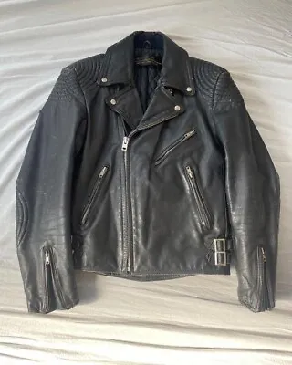 Harley Davidson Double Riders Jacket Men's Size 38 Leather Black • $615.47