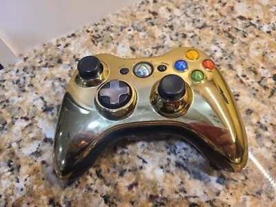 $27.99 • Buy Original OEM Microsoft Xbox 360 Special Edition Gold Chrome Controller FS