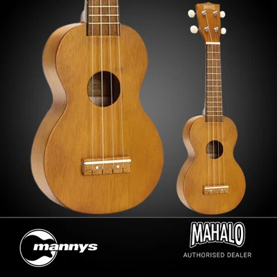 $35 • Buy Mahalo Kahiko Series Soprano Ukulele (Transparent Natural Semi-Gloss) Inc Bag