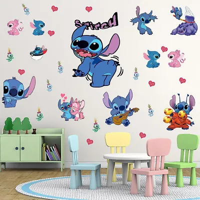 Disney STITCH Kids Nursery Wall Stickers Kids Nursery Bedroom Decor Decal Vinyl • £7.99