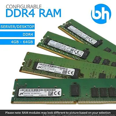 £66 • Buy Memory RAM DDR4 4GB 8GB 16GB 32GB 64GB Desktop Server Workstation Laptop Lot