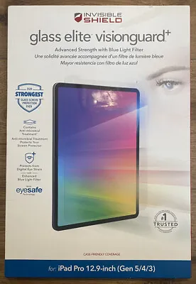 $14.99 • Buy ZAGG Invisible Shield Glass Elite Visionguard+ For IPad Pro 12.9-inch Gen 5/4/3