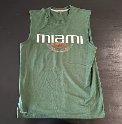 Nike Miami Hurricanes Basketball Tank Dri-Fit  Small Green NCAA Sports • $12.57