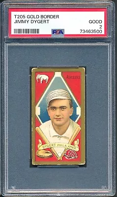 1911 T205 Piedmont: JIMMY DYGERT Philadelphia Athletics ~ PSA 2 • $79.50