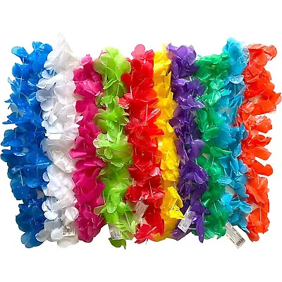 Hawaiian Lei Hula Garland 90cm Fancy Dress Up Flower Necklace Beach Party Prop • £2.55