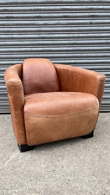 £399 • Buy Stunning Halo Living Leather Aviator Rocket  Tub Chair