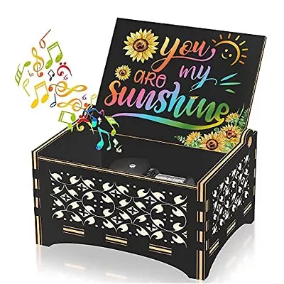 $7.29 • Buy Music Box My Sunshine You Wooden Engraved Gift Daughter Hand Gifts Wood Mom Wife