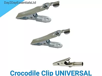 Crocodile Clips Heavy Duty Small Large Battery Electrical Test 5A 25A 50A • £3.19