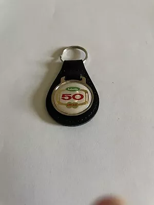 Labatts 50 Beer Keychain Key Fob Vintage Black Leather Key Chain • $21.97