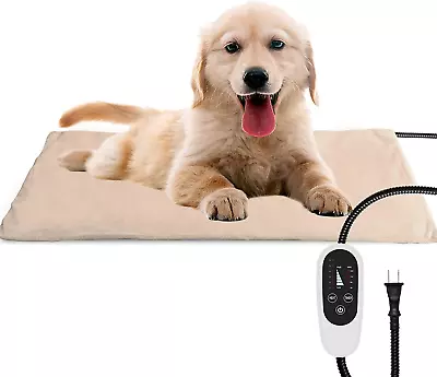 Dog Heating Pad Temperature Adjustable Heated Dog Bed With Auto Shut Off Timer • $61.99