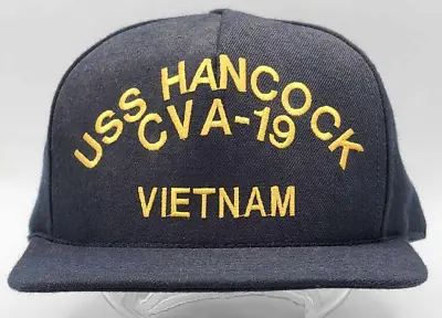 Vintage U.S. Navy Ship USS Hancock CVA-19 Vietnam Service Embroidered Cap • $20