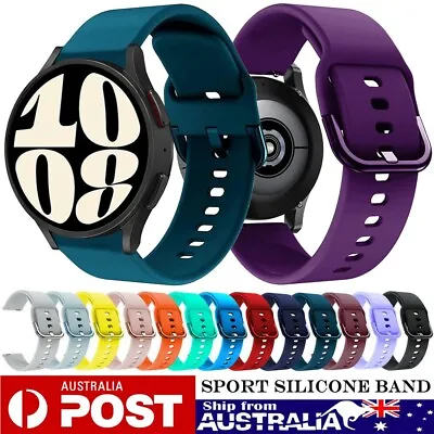 For Samsung Galaxy Watch 4 6 Classic 47 46 42 44 40mm 5 Pro Silicone Strap Band • $8.55