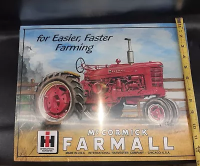 1999 VTG-FARMALL Tractor SIGN FARM International Harvester 16x12.5 Adv Tin Metal • $40