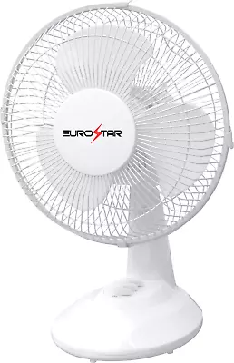 EUROSTAR FDF9W 9  Desktop Fan White • $24.95