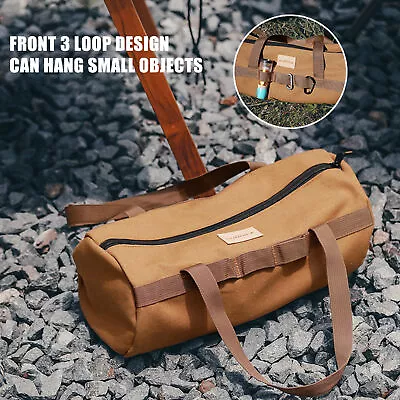 Outdoor Tool Bag Storage Holder Camping Canvas Travel Luggage Tent Peg Nails Bag • $13.01