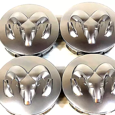 Dodge Ram 1500 Head Satin Wheel Center Caps 2.5  52110398AA 2010-2018 OEM (x4) • $29.99