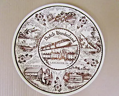 Lancaster PA Dutch Wonderland 10  Souvenir Plate Mid Century Beautiful Excellent • $20