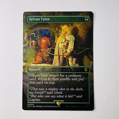 Magic The Gathering Mtg Foil Sylvan Tutor Lord Of The Rings Borderless Excellent • £36