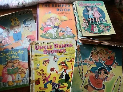 Lot Of Rough Condition Antique Baby Children Nursery Books For Art Crafts Prints • £13.02