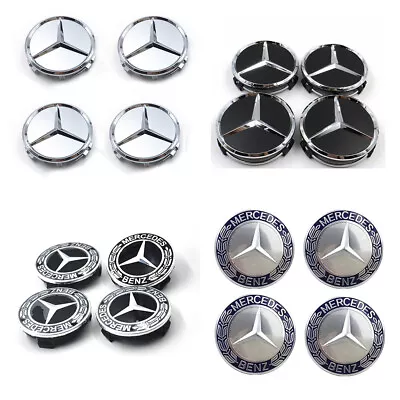 75mm Wheel Center Hub Caps Cover Logo Badge Emblem For Mercedes-Benz 4PCS/1SET • $11.50