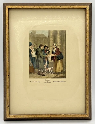 £33.54 • Buy Vintage F. Wheatley Cries Of London A New Love Song Framed Print 9 X7  SKU U219