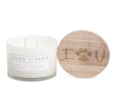 Sand & Fog Vanilla Sandalwood Candle. Neutralizes Pet Odor. 12 Oz  Sand & Paws • $25.90