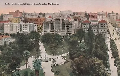 Central Park Square Los Angeles Cal. Postcard C1915 • $1.29