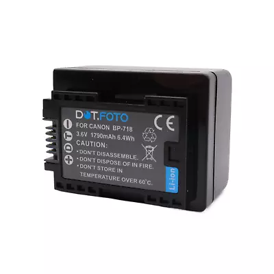 Battery For Canon BP-718 1790mAh | LEGRIA HF R36 R37 R38 R46 R47 R48 R306 R406 • £23.32