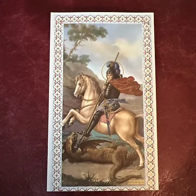 Vintage Catholic Holy Card - St. George And The Dragon • $1.99