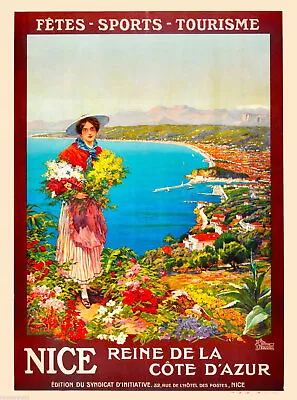 96252 Nice Cote D' Azur French Riviera European Decor Wall Print Poster • $25.95