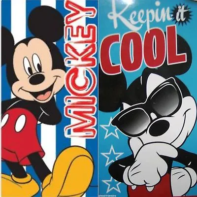 Disney Mickey Mouse Beach Bath Swimming Towel 100% Cotton 70cm X 140cm • £7.95