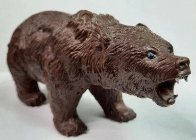 £19.47 • Buy AAA Growling Brown Bear Toy Figurine VTG Vinyl Soft Plastic 5¾  Raging Roaring