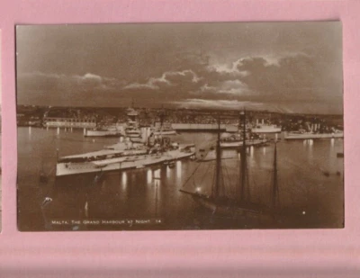 £2.99 • Buy Malta - The Grand Harbour At Night, Geo Furst Postcard
